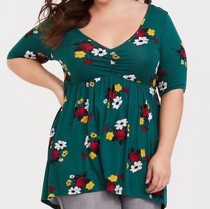 Torrid Super Soft Bouquet Cinched Babydoll
